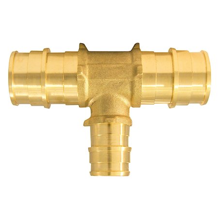 APOLLO PEX-A 3/4 in. Expansion PEX in to X 3/4 in. D Barb Brass Reducing Tee EPXT343412
